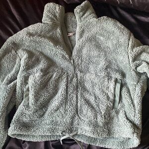 green sherpa with an adjustable bottom